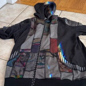 Parsley & Sage Striped Hooded Jacket